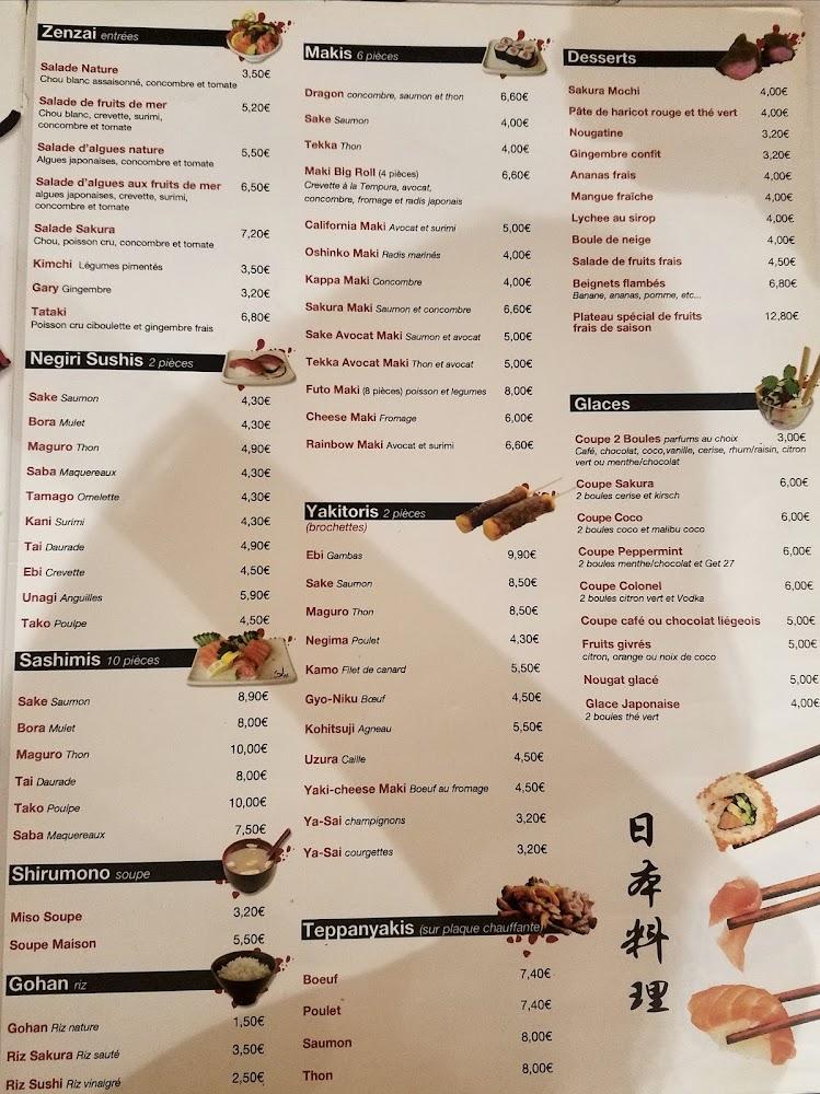 Sakuraya Sushi - Menu Image 1